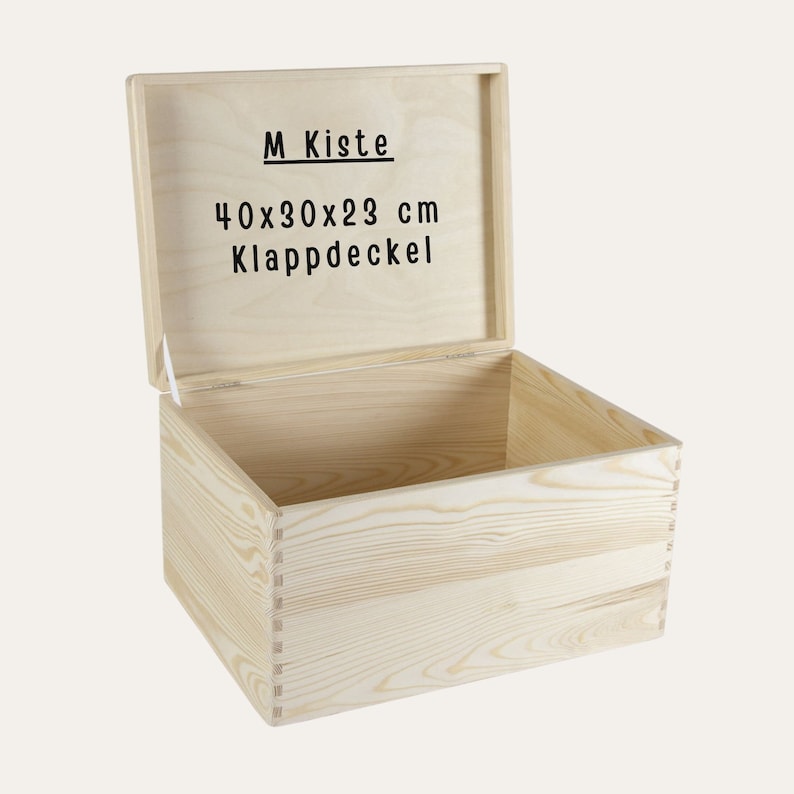 Erinnerungsbox Holz, Holzkiste mit Deckel, Erinnerungskiste Holz, Baby Erinnerungskiste, Holzkiste, Erinnerungskiste groß Bild 3
