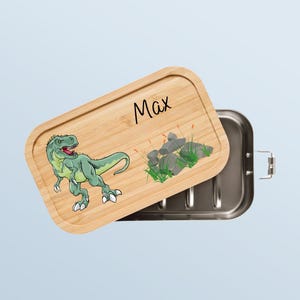 Brotdose Jungs, Brotdose T-Rex, Personalisierte Brotdose, Schulanfang Geschenk Junge, Brotdose Kindergarten, Dino Junge