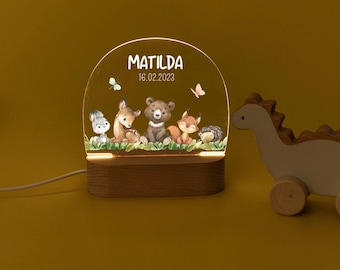 Baby Nachtlicht, Nachtlicht personalisiert, Geschenk Geburt, Taufe, Nachtlampe Baby, Nachtlicht, Baby