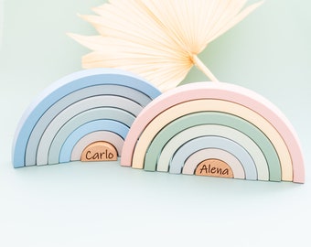 Legno arcobaleno, nascita regalo bambino, ragazza regalo battesimo, ragazza regalo nascita, bambino arcobaleno, arcobaleno in legno