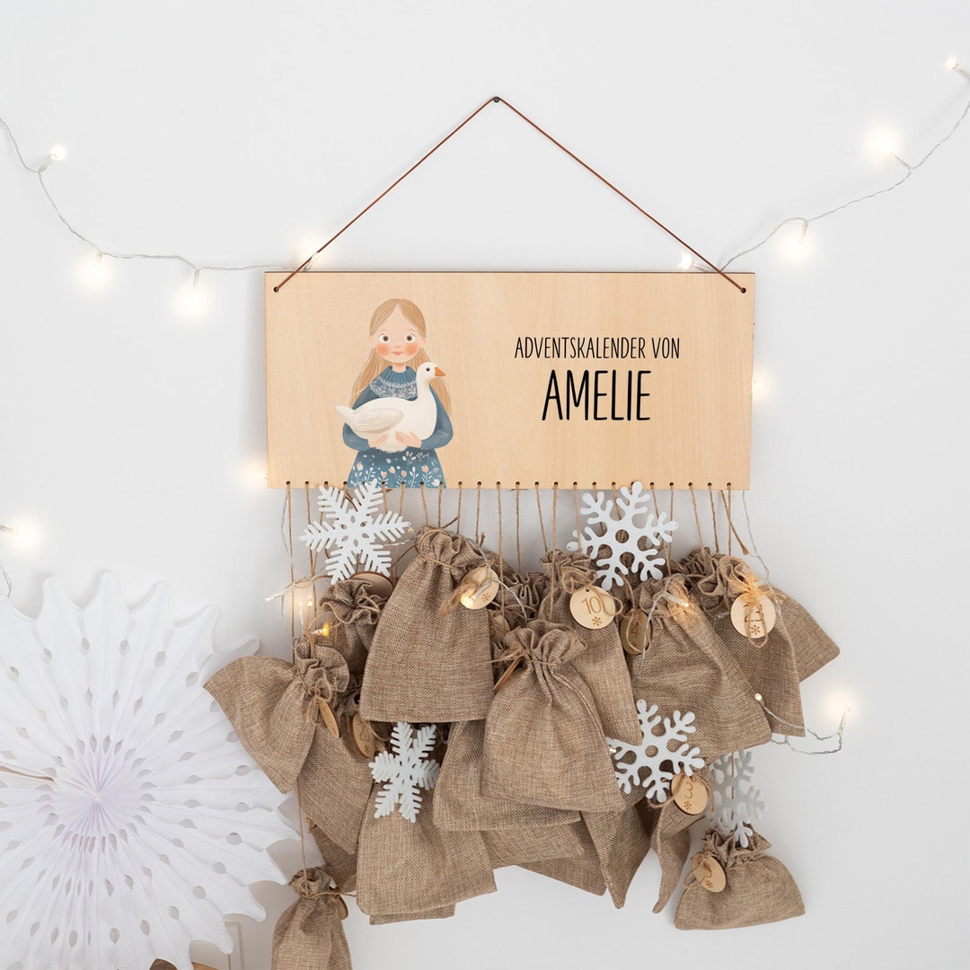  Adventskalender Mädchen, Adventskalender Zum Befüllen, Adventskalender Illustration 