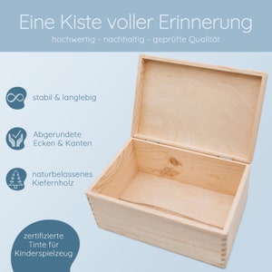 Erinnerungskiste Baby, Babybox groß, Erinnerungskiste groß, Babygeschenk Geburt, Erinnerungskiste Bär, Taufe Geschenk zdjęcie 5