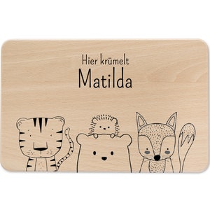 breakfast board personalized children, board children, birth gift, baby gift, yourBambinis, board animals