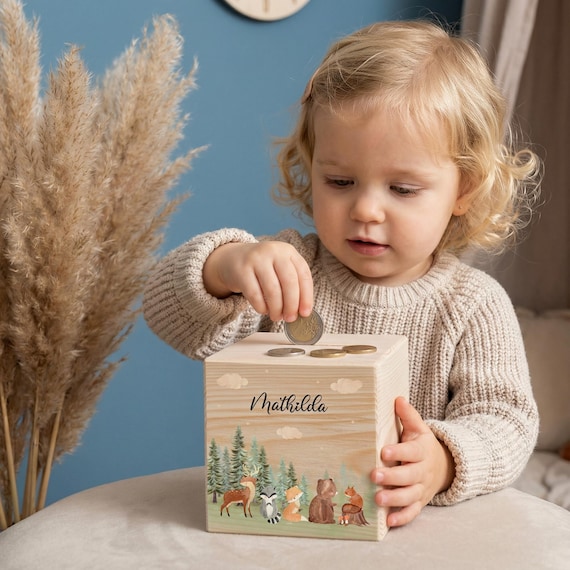 Spardose Baby, Spardose personalisiert, Spardose Junge, Spardose, Spardose Holz, Spardose Mädchen, Kindergeschenke, Geldgeschenk Kinder