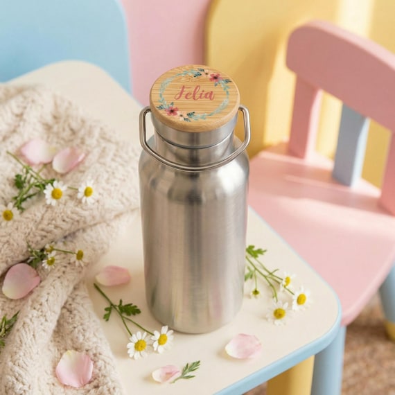 Trinkflasche personalisiert, Personalisierte Wasserflasche, Flasche Kinder, Trinkflasche Edelstahl, Personalisierte Trinkflasche Erwachsene