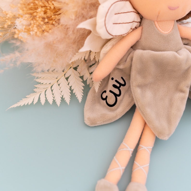 Plush toy fairy, personalized cuddly toy, baby stuffed toy, fairy, gift for birth girl, cuddly toy doll image 3