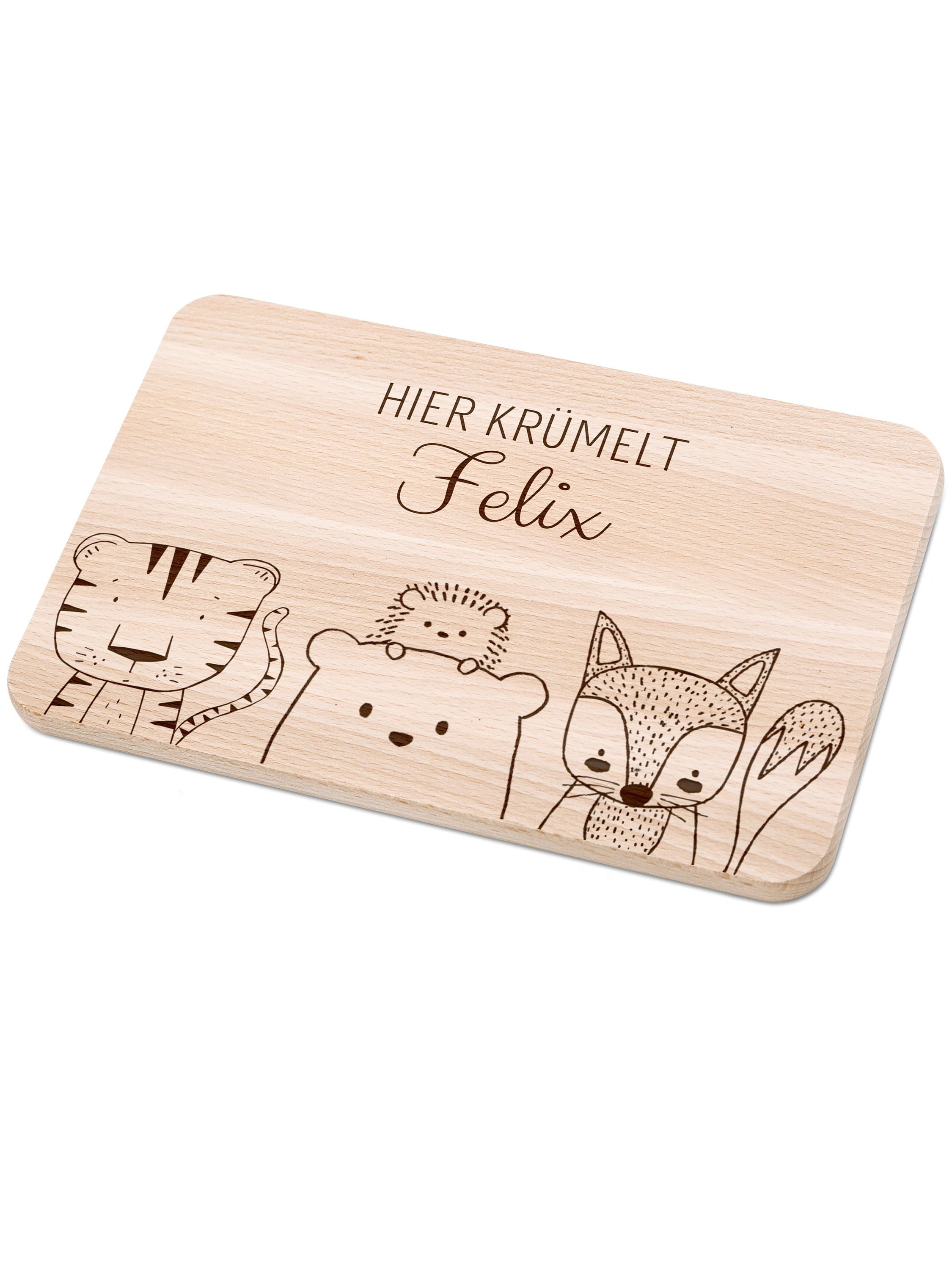 Heidi Frühstücksbrett Aus Naturholz – Personalisiert Mit Gravur – Süßes Geschenk Für Kinder Und Erwachsene