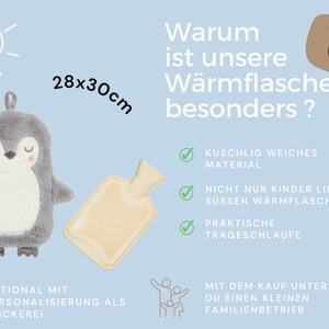 Wärmflasche, Wärmflasche Kinder, Wärmflasche personalisiert, Kinder Wärmflasche, Wärmflasche Tier, Geschenk Kind, Weihnachten Bild 8