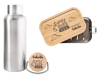 Brotdose personalisiert, Trinkflasche personalisiert, Brotdose mit Trinkflasche, Brotdose Kinder, Lunch box, Isolierflasche