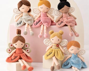 Plush fairy toy, personalized cuddly toy, baby gifts, fairy, gift for a newborn girl, doll baby gift, personalized baby gifts