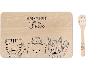 Babygeschenk Geburt, Frühstücksbrett personalisiert, Brettchen personalisiert, Holzbrett personalisiert, Geschenk Geburt