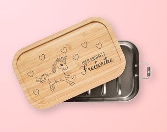 Brotdose Einhorn, Brotdose Pferd, Brotdose Mädchen, Brotdose Kinder, Lunch box, Schulanfang Mädchen, Vesperdose, Kindergarten