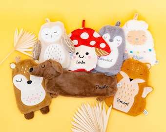 Wärmflasche, Wärmflasche Kinder, Wärmflaschenbezug, Wärmflasche personalisiert, Wärmflasche Baby, Wärmflasche Tier, Geschenk Kind