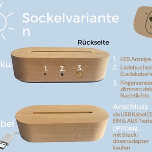 Nachtlicht Baby, Nachtlicht personalisiert, Geschenk Geburt, Taufe, Nachtlampe Baby, Nachtlicht, Baby zdjęcie 2