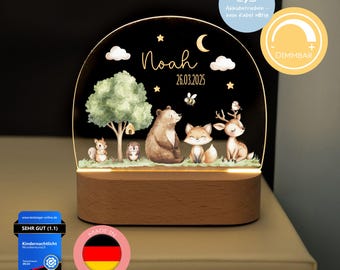 Nachtlicht Baby, Babygeschenk, Nachtlicht personalisiert, Geschenk Geburt, Taufgeschenk, Kinderzimmer, Geburtstagsgeschenk