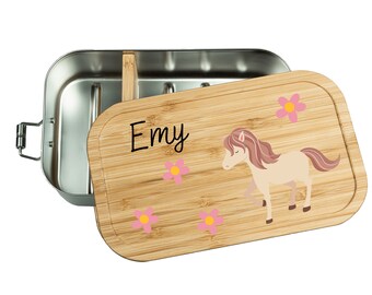 Lunch box personalized, Lunch box children, Personalized lunch box, Lunch box kindergarten, Lunch box Horse, Girls Gift