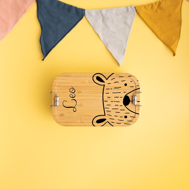 Personalized Lunch Box Lunch Box Bear Lunch Box Children Etsy