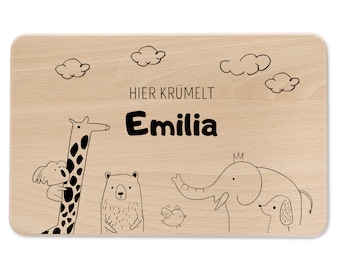 Planche de petit-déjeuner enfants, Pension, Cadeau enfant, Cadeau enfant, Planche en bois Motif enfant, Naissance cadeau bébé