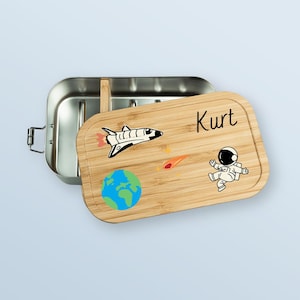 Brotdose Weltraum, Brotdose Kinder, Personalisierte Vesperdose, Einschulung Geschenk Junge, Brotdose Kindergarten, Brotdose personalisiert