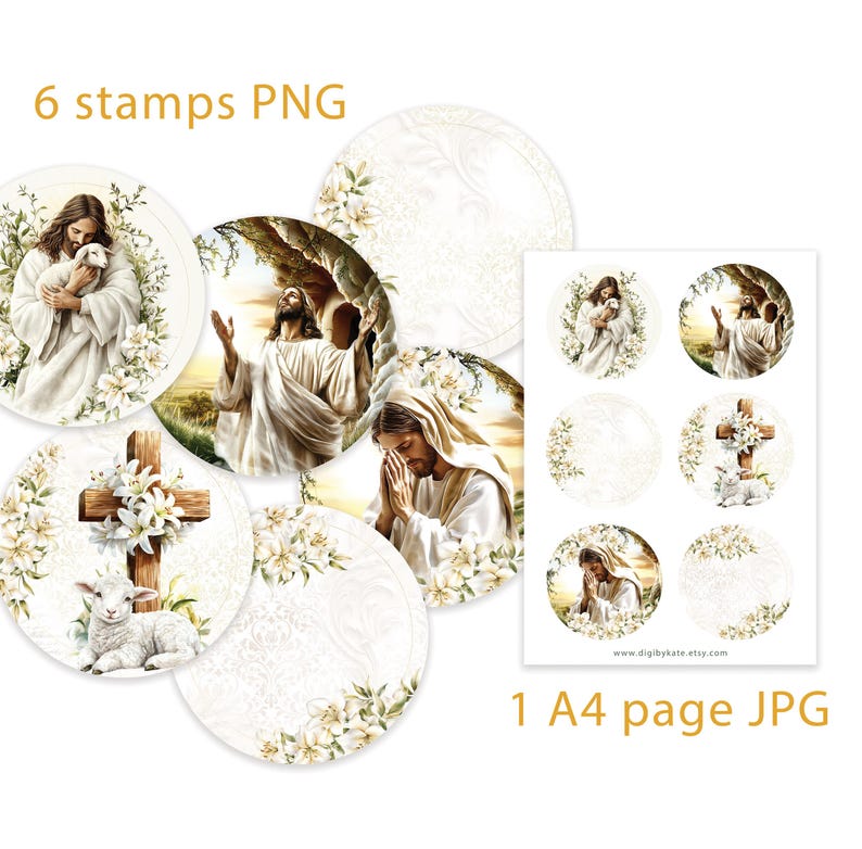Resurrection of Jesus is a Digital Paper Set for Religious Easter ...