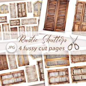 Rustieke sluiter kieskeurig gesneden 4 A4 JPG afdrukbaar, junk Journal Ephemera digitaal, rustiek sluiter digitaal element, oude rustieke sluiter afdrukken en knippen