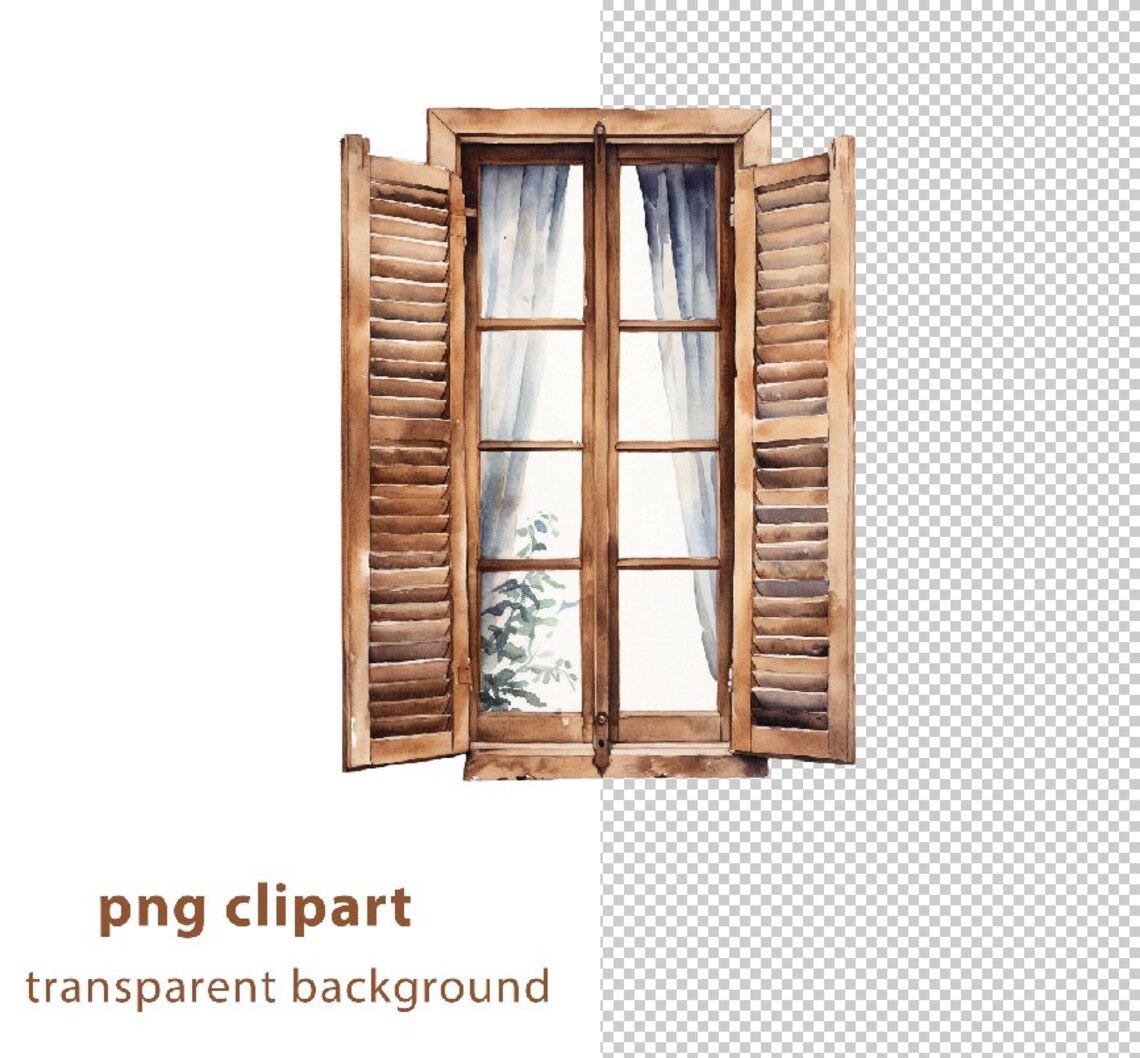 Rustic Window Vector Image Rustic Windows 11 PNG Clipart Set, Rustic Windows Clipart, Old Wooden ...