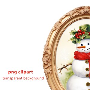 Winter Frame 4 PNG Clipart Set, Winter Watercolor Illustrations on ...