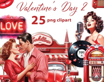 Retro Valentinstag II 25 PNG Clipart - Liebe Grafiken auf transparentem Hintergrund