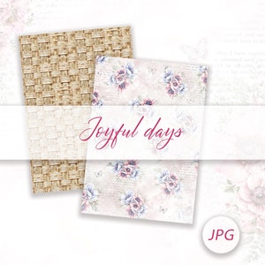 Joyful Days Floral Digital Paper Set