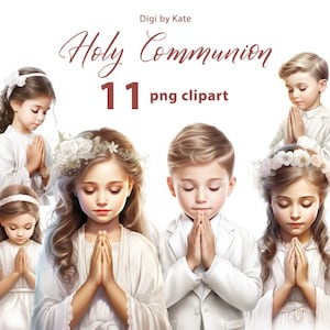 Heilige Kommunion Jungen und Mädchen beten 11 PNG Clipart - Grafiken auf transparentem Hintergrund