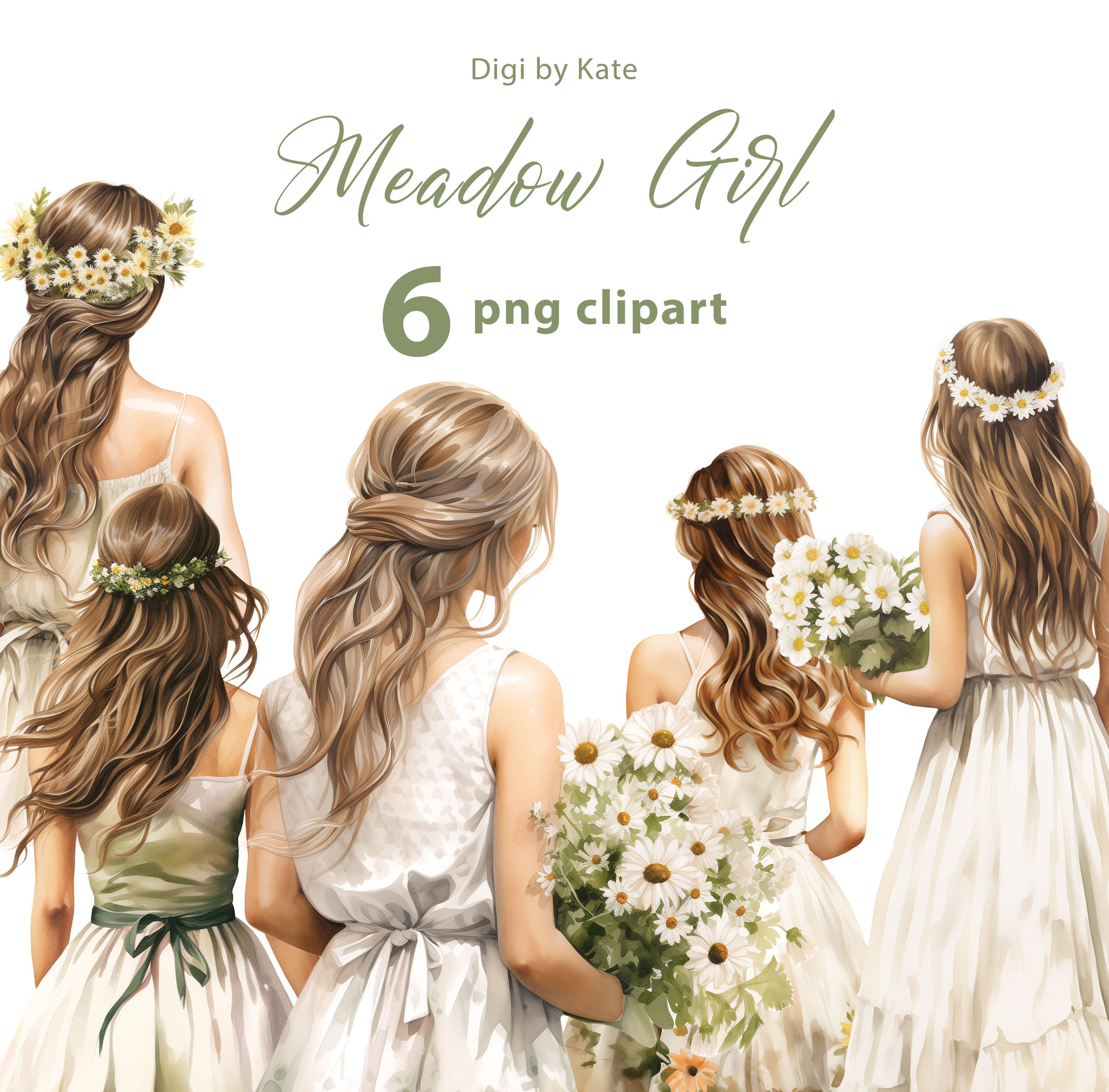 Meadow Girl 6 PNG Clipart - Donne su sfondo trasparente