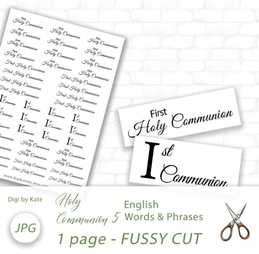 Holy Communion Sentences in English on 1 A4 JPG Page to Print and Cut ...
