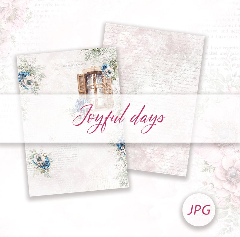 Joyful Days Floral Digital Paper Set