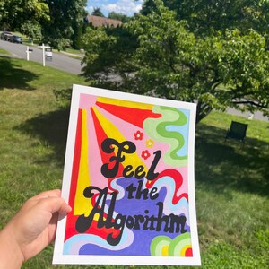 Retro Feel the Algorithm Stampa su acrilico