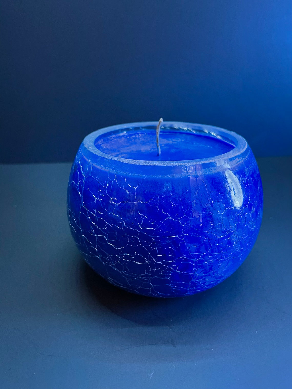 Shattered Glass Jar Candle Etsy
