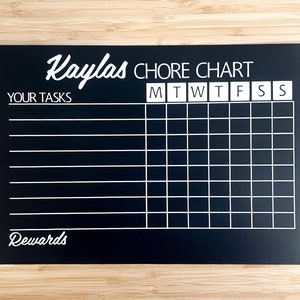 Single Chore Chart / Magnetic Chore Chart / Blackboard Chore Chart / Kids Chart