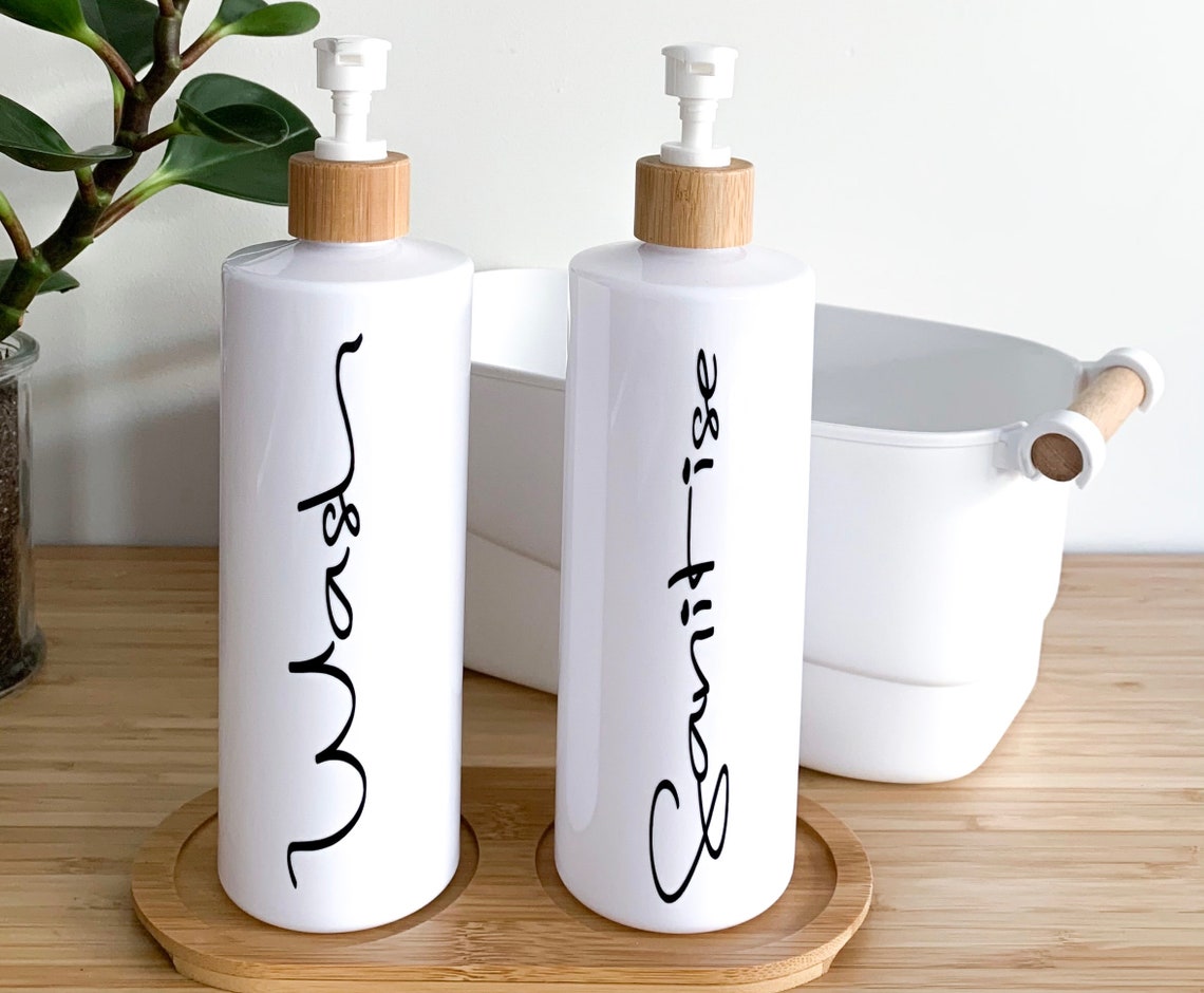 Soap Dispenser Labels / Selfadhesive Bottle Labels 21 Fonts Etsy