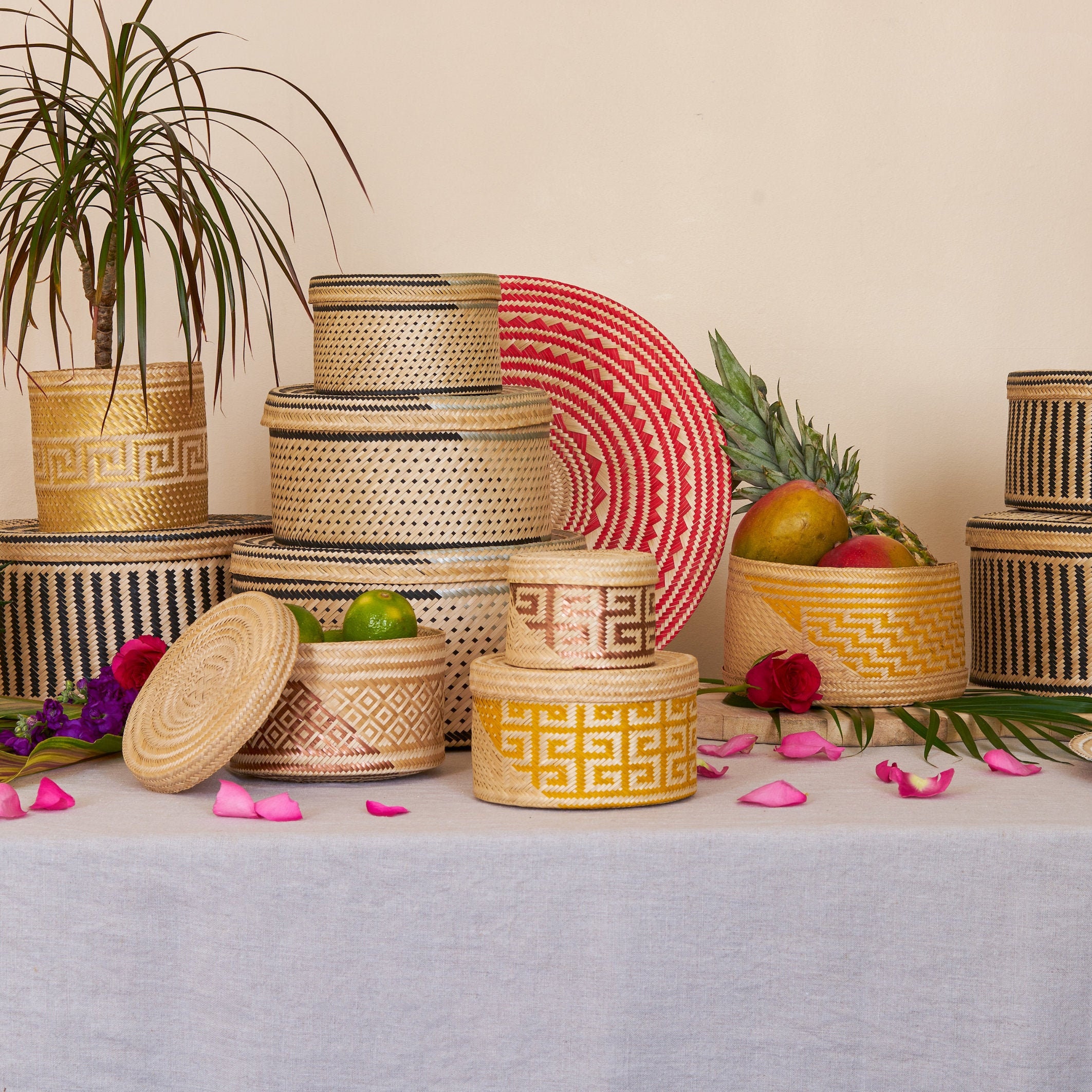 Straw Basket/ Home Storage/ Vegan Basket/ Vegan Gift/ Woven Etsy UK