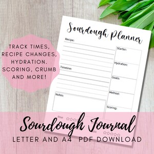 Sourdough Planner, Sourdough Journal, Sourdough Starter, Sourdough Bread, Sourdough Log, Sourdough Notes, Sourdough Printable Digital