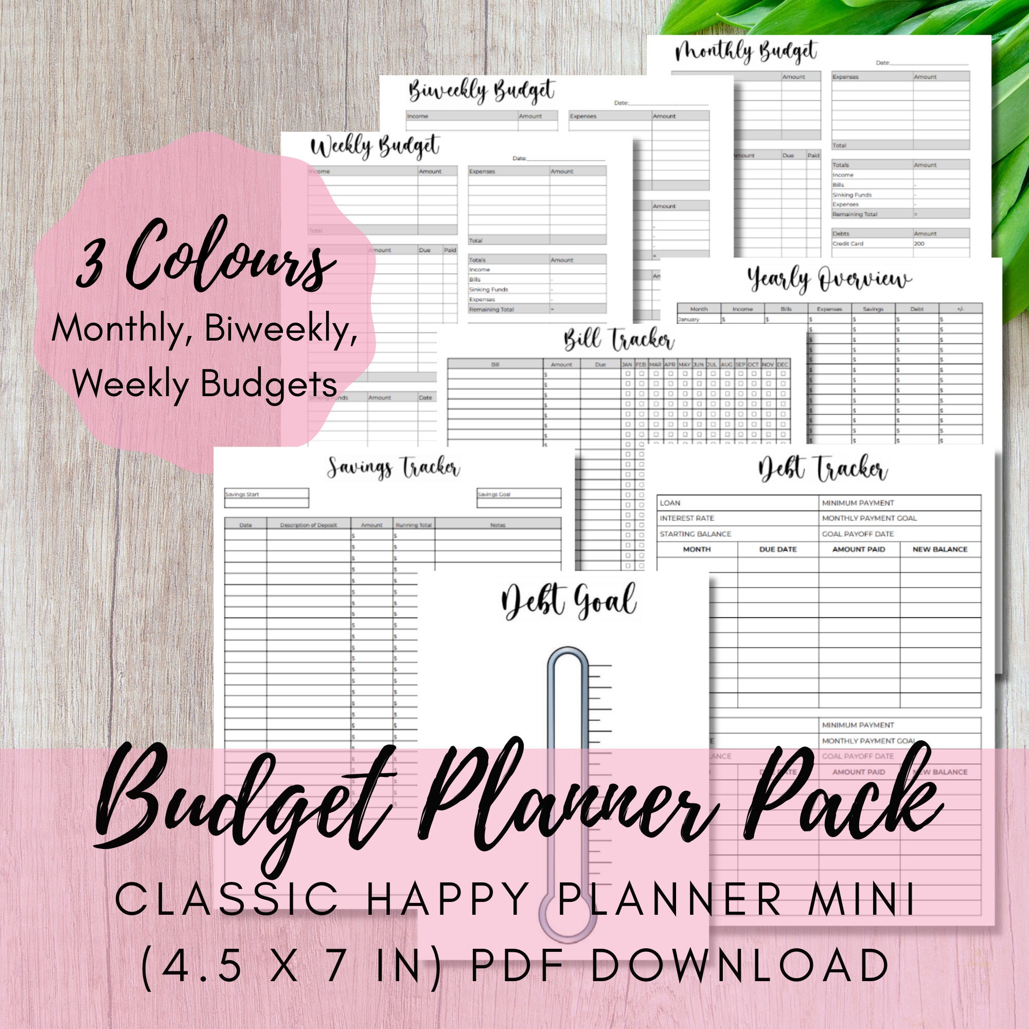 Classic Happy Planner Mini Budget Planner Zero Based Budget Etsy