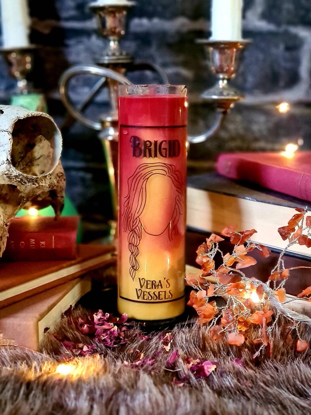 Brigid Deity Candle Offering Set Witchcraft Altar Etsy.de