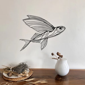 Fish Metal Wall Art - Fish Art - Livingroom Wall Decor - Abstract Fish Decor - Modern Home Decor - Wall Hangings - Fisherman Gift