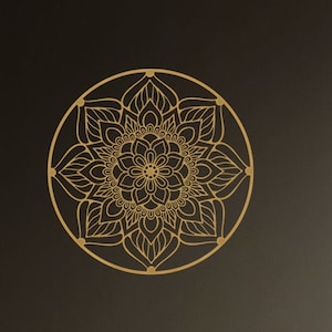 Mandala, Metal Carved, Lotus, Yoga Decor, Mandala Art, Meditation Art, Metal Mandala, Metal Mandala Decor
