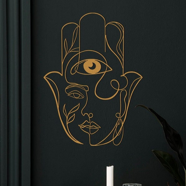 Hamsa Wall Decor Metal Etsy UK