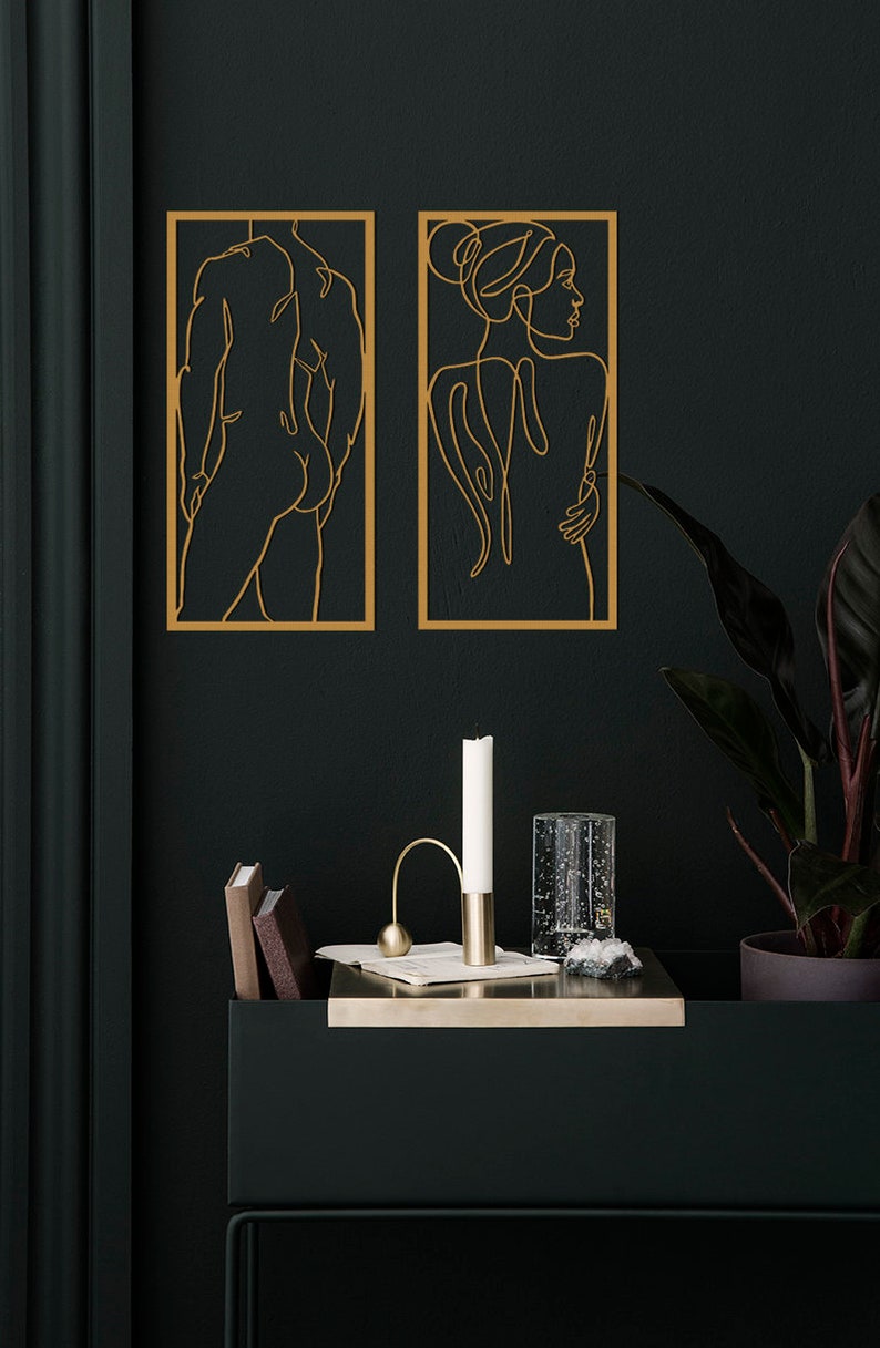 Men and Female Naked Men and Woman Metal Wall Art Woman and Etsy