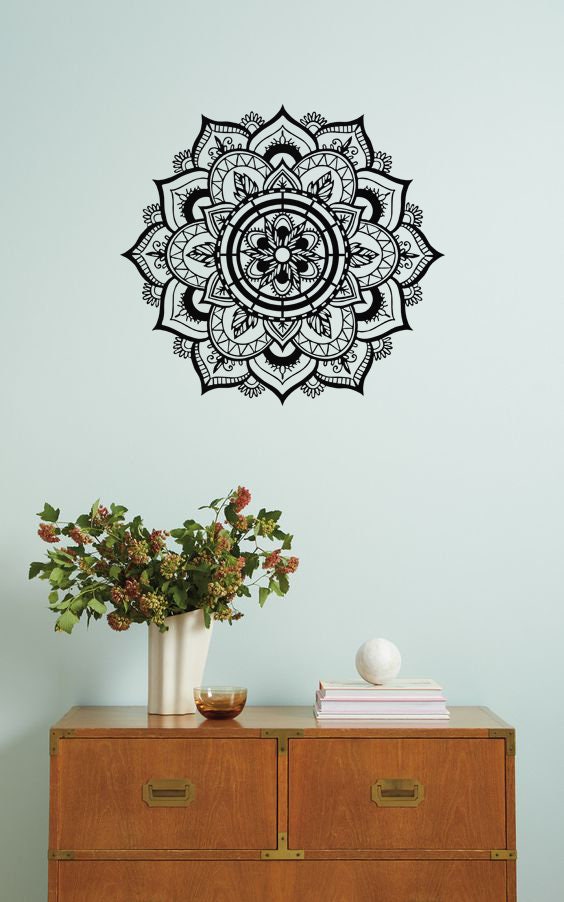 Metal Black Mandala Wall Art Zen Wall Art Yoga Studio Decor | Etsy