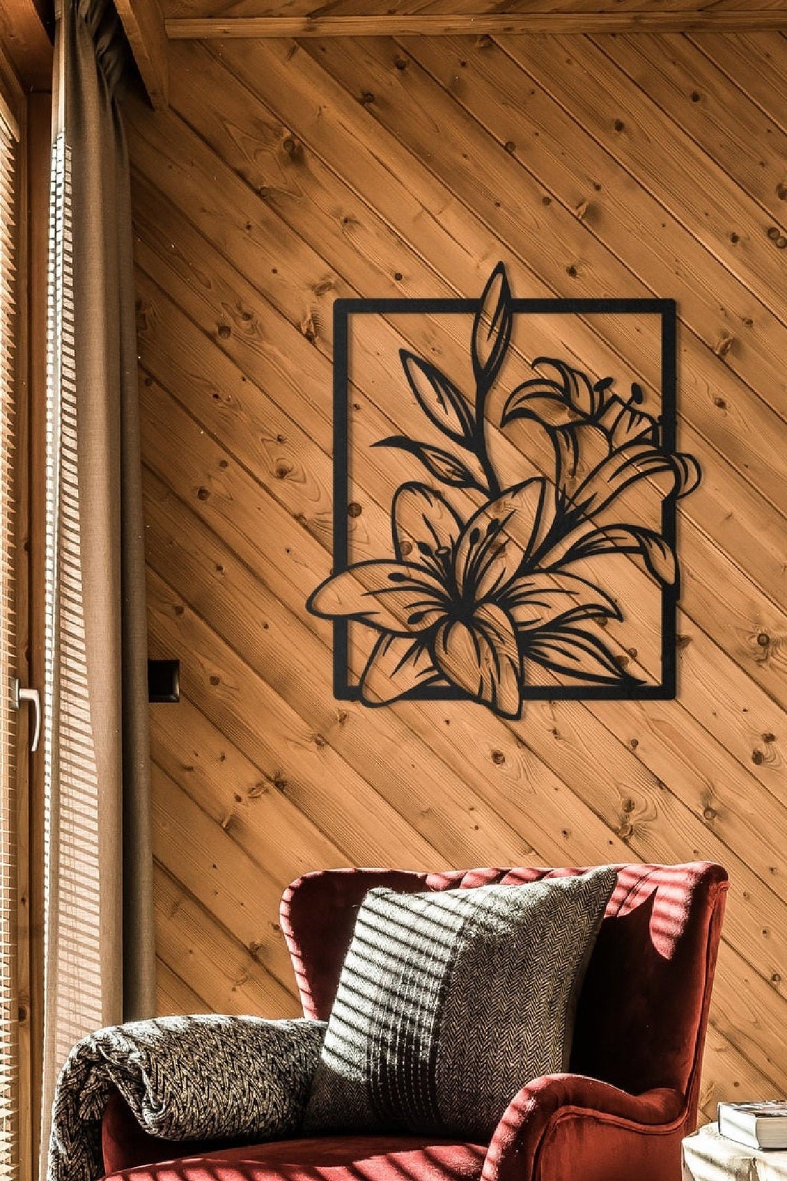 Lily Metal Wall Art Bedroom Wall Decor Living Room Wall Art Etsy