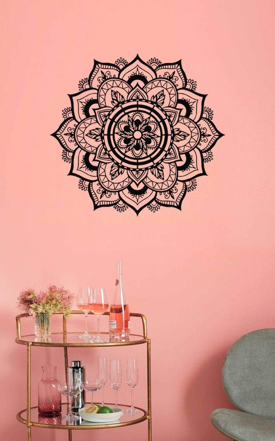 Metal Black Mandala Wall Art Zen Wall Art Yoga Studio Decor Etsy