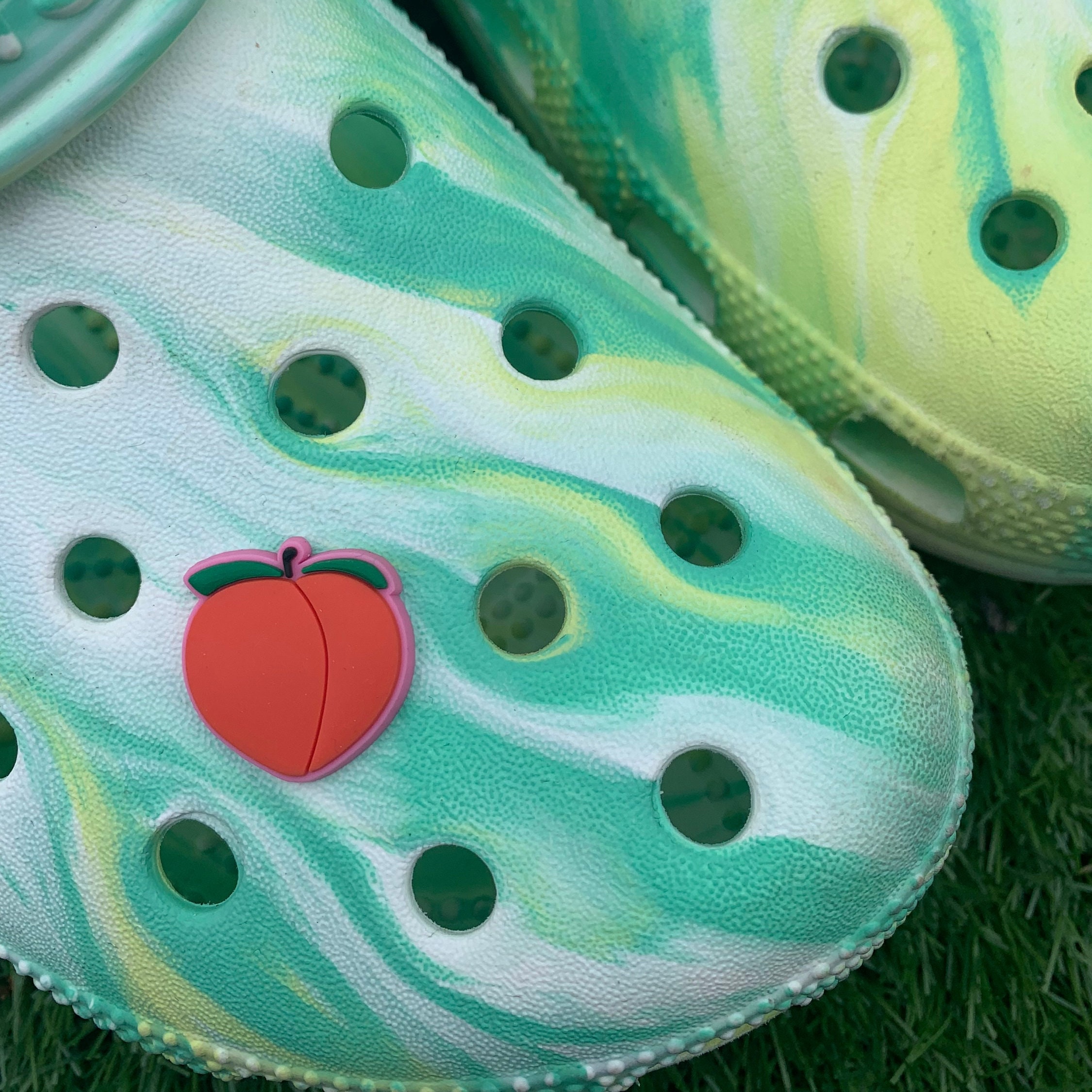 Peach croc charm hotsell