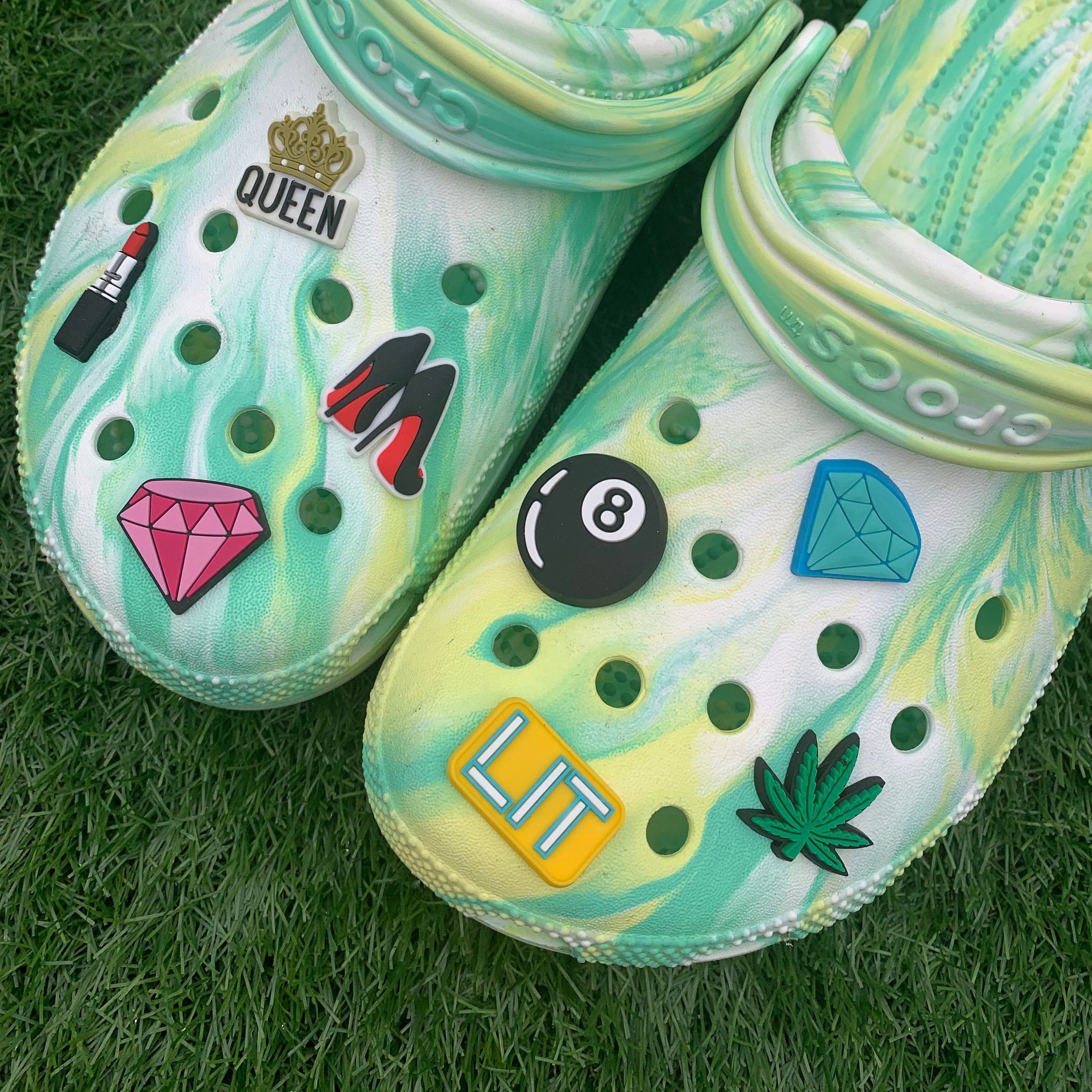 Od green crocs sale